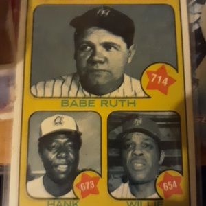Babe Ruth, Hank Aaron, and Willie May's #1